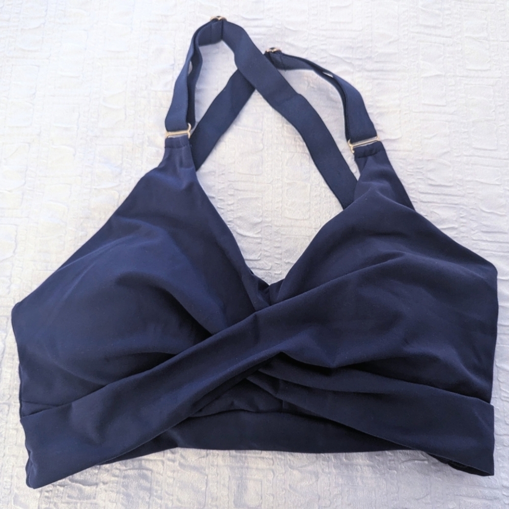 ⭐*New w/o Tags!* Not Available Online! Buff Bunny Candy Wrap Bra in Navy Blue - Picture 3 of 5
